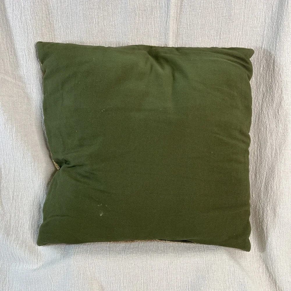Pat Yuille Christmas 2 Pillows Tapestry Needlepoint Granny Cottage Core Vintage
